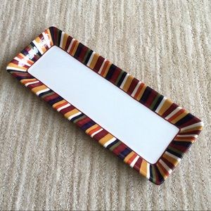 Pampered Chef Simple Additions Striped Serving Tray Platter